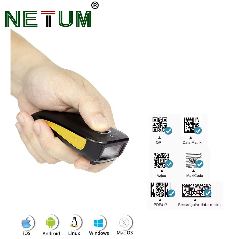 Industrial Laser Beam - NETUM C750 Bluetooth 2D 바코드 스캐너,