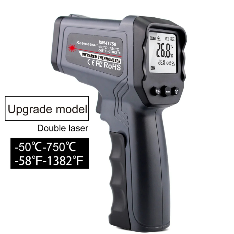 Industrial Laser Thermometer Gun - 비접촉식 적외선 온도계 -50~1600C 온도계 LCD