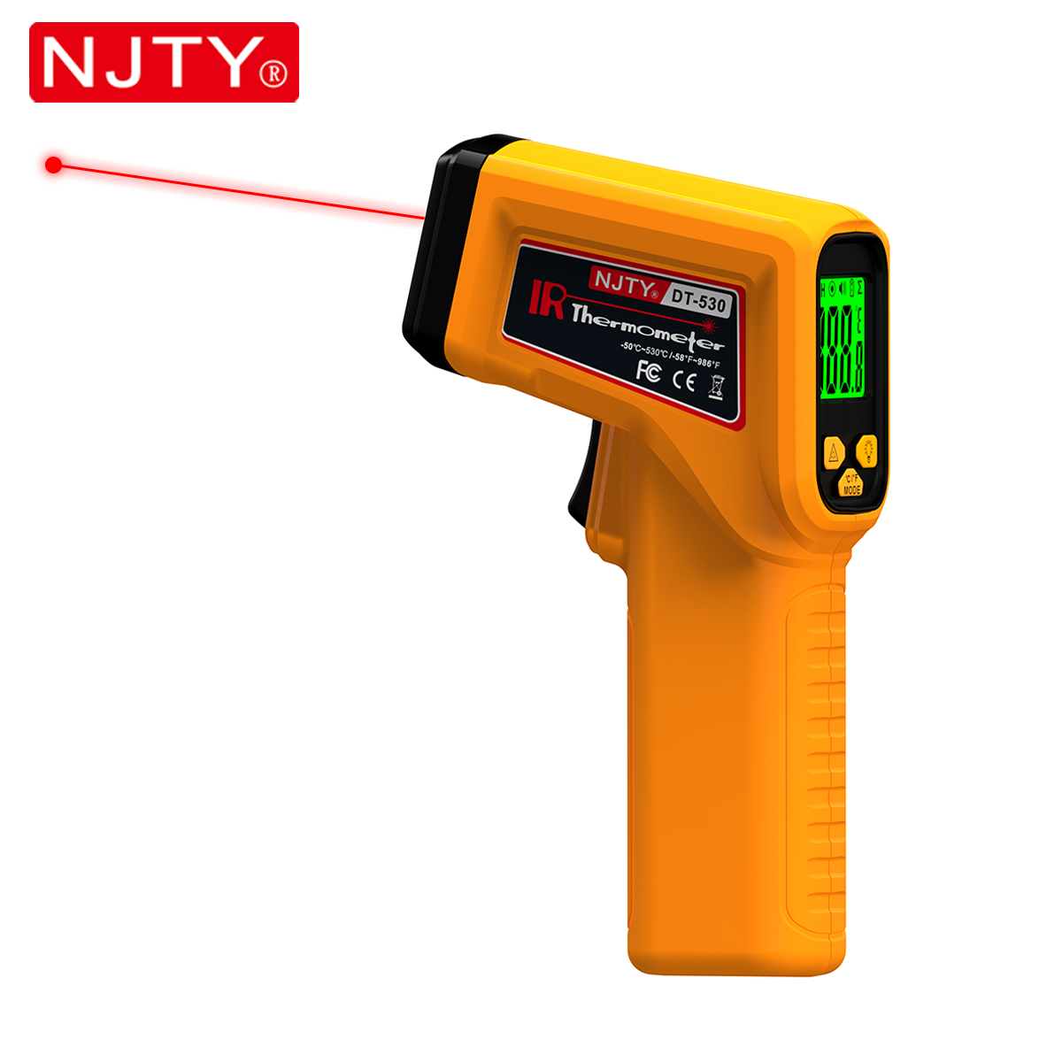 Industrial Laser Thermometer Gun - NJTY 적외선 온도계 레이저 비접촉 온도