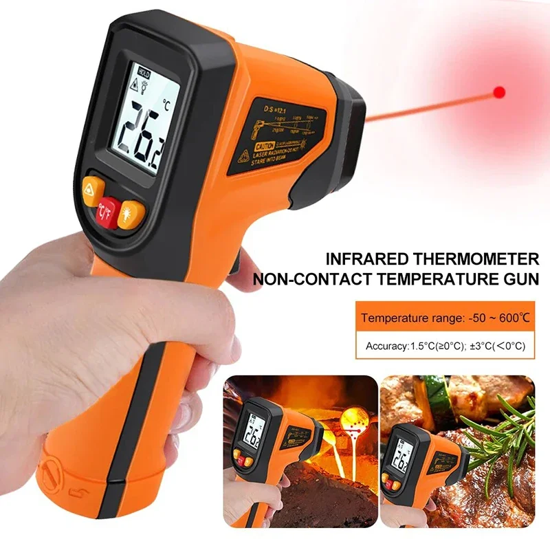 Industrial Laser Thermometer Gun - T400 T600 디지털 적외선 온도계 -50~600