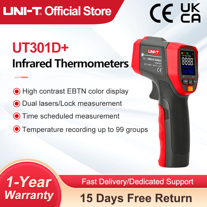 Industrial Laser Thermometer Gun - UNI-T 디지털 적외선 온도계 UT303D +