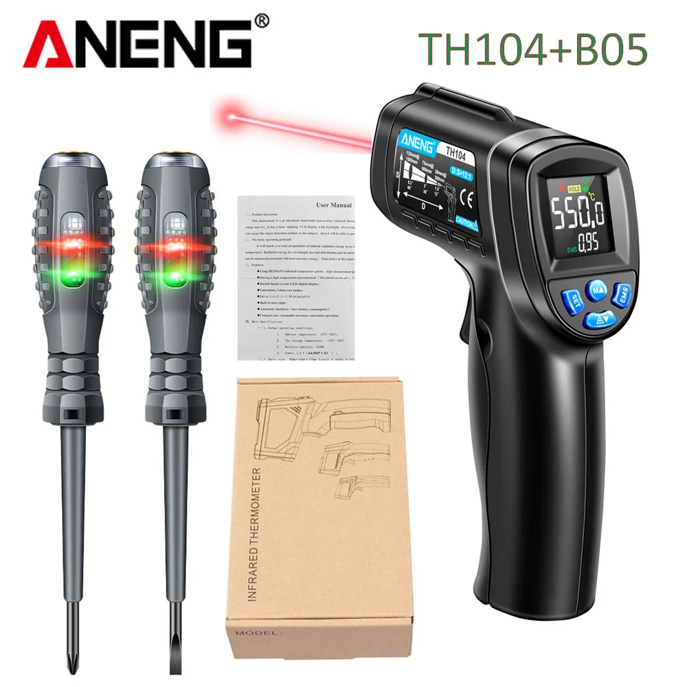 Industrial Laser Thermometer Gun - 적외선 온도계 산업용 레드 레이저 온도계