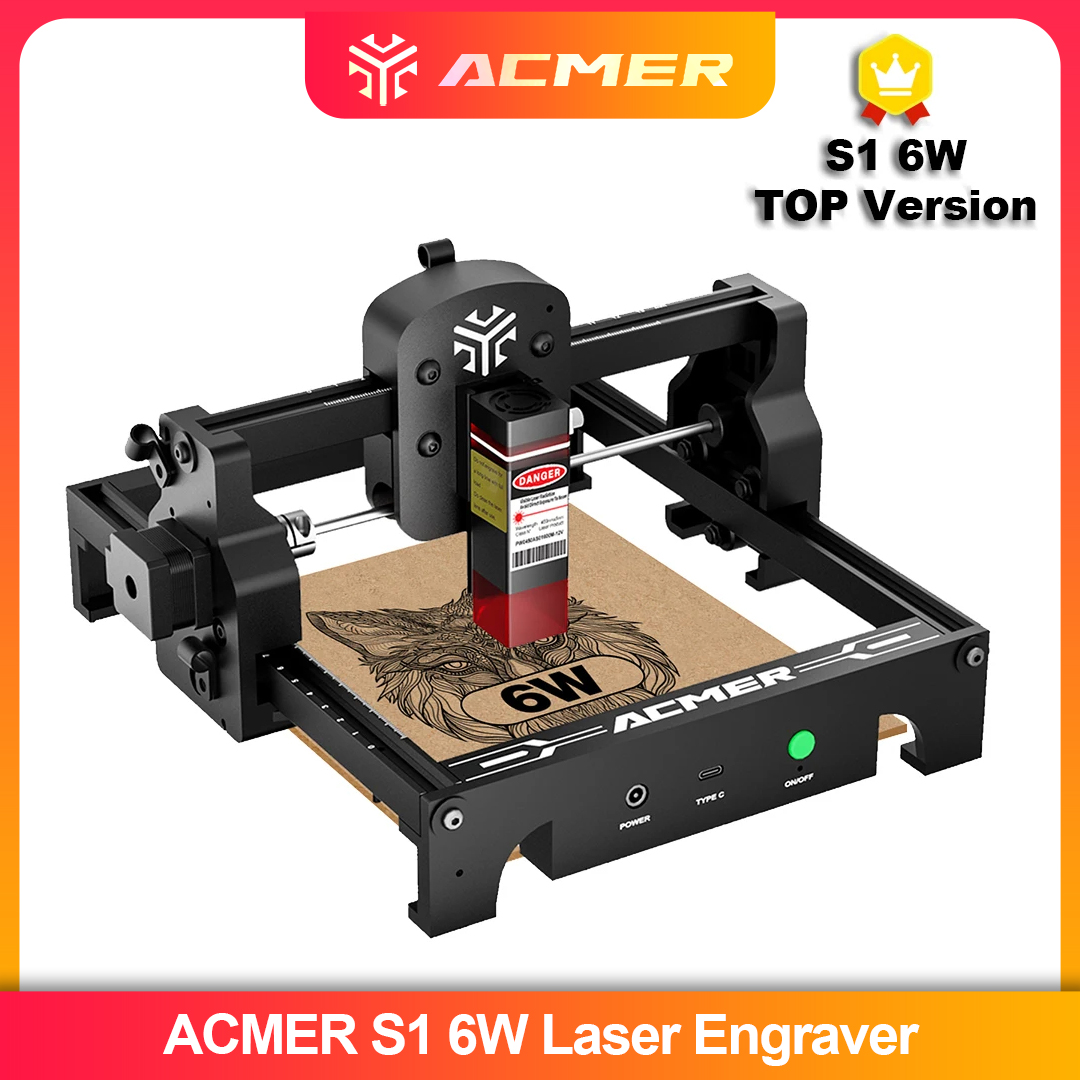 Fiber Laser Cutting Machine - ACMER S1 2.5/3.5/6W 레이저 조각기 기계