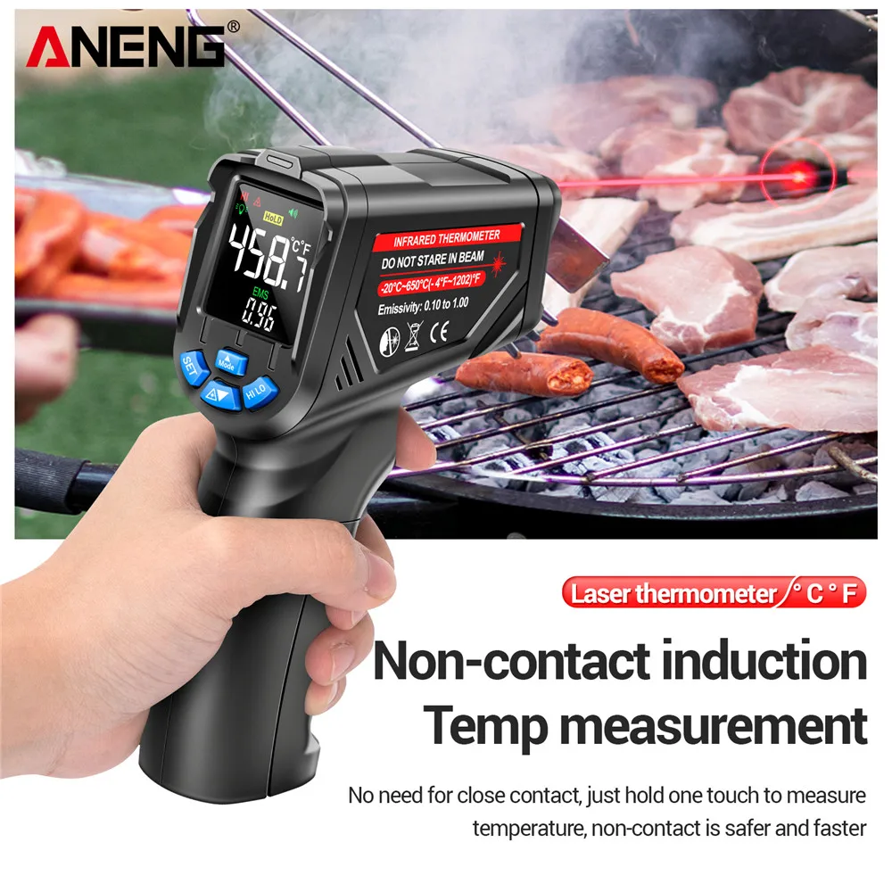 Industrial Laser Thermometer Gun - 적외선 온도계 디지털 비접촉식 -20~650 ℃