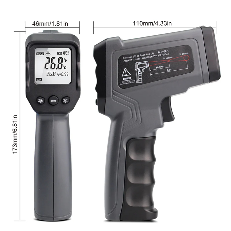비접촉식 적외선 온도계 -50~1600C 온도계 LCD - Industrial Laser Thermometer Gun 리뷰 및 가격