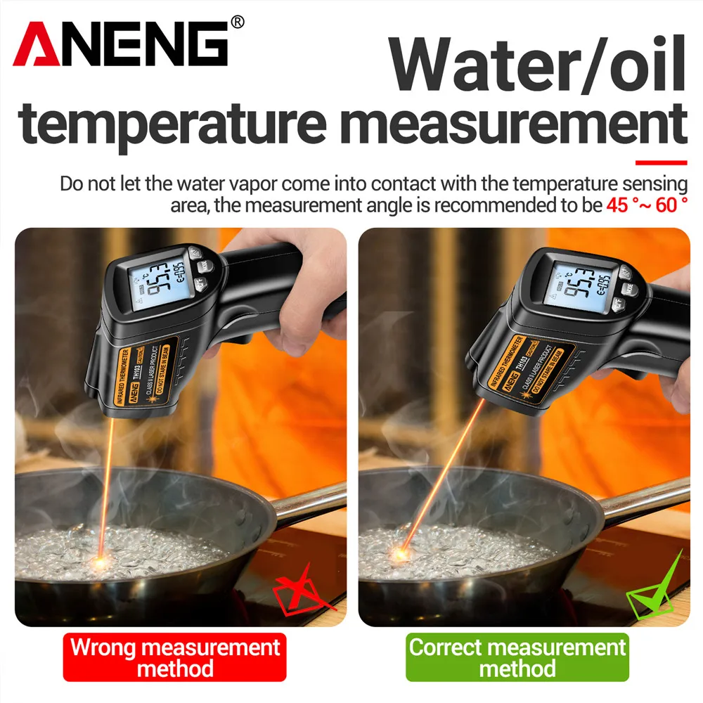 적외선 레이저 온도계 -20 ° C~380 ℃   IR - Industrial Laser Thermometer Gun 리뷰 및 가격