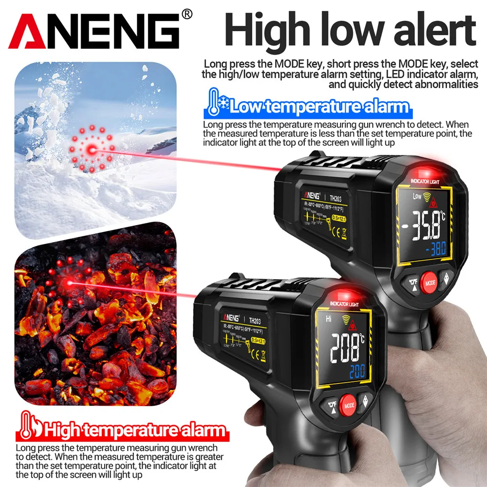 적외선 온도계 -50 ℃ ~600 ℃   고정밀 레이저 - Industrial Laser Thermometer Gun 리뷰 및 가격