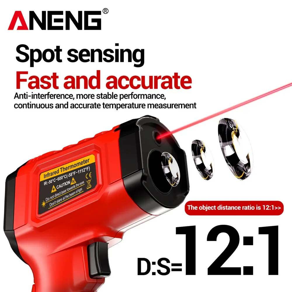 ANENG 적외선 온도계 비접촉식 -50~600 ℃   - Industrial Laser Blaster 리뷰 및 가격