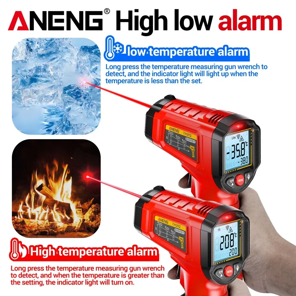 ANENG 적외선 온도계 비접촉식 -50~600 ℃   - Industrial Laser Blaster 리뷰 및 가격