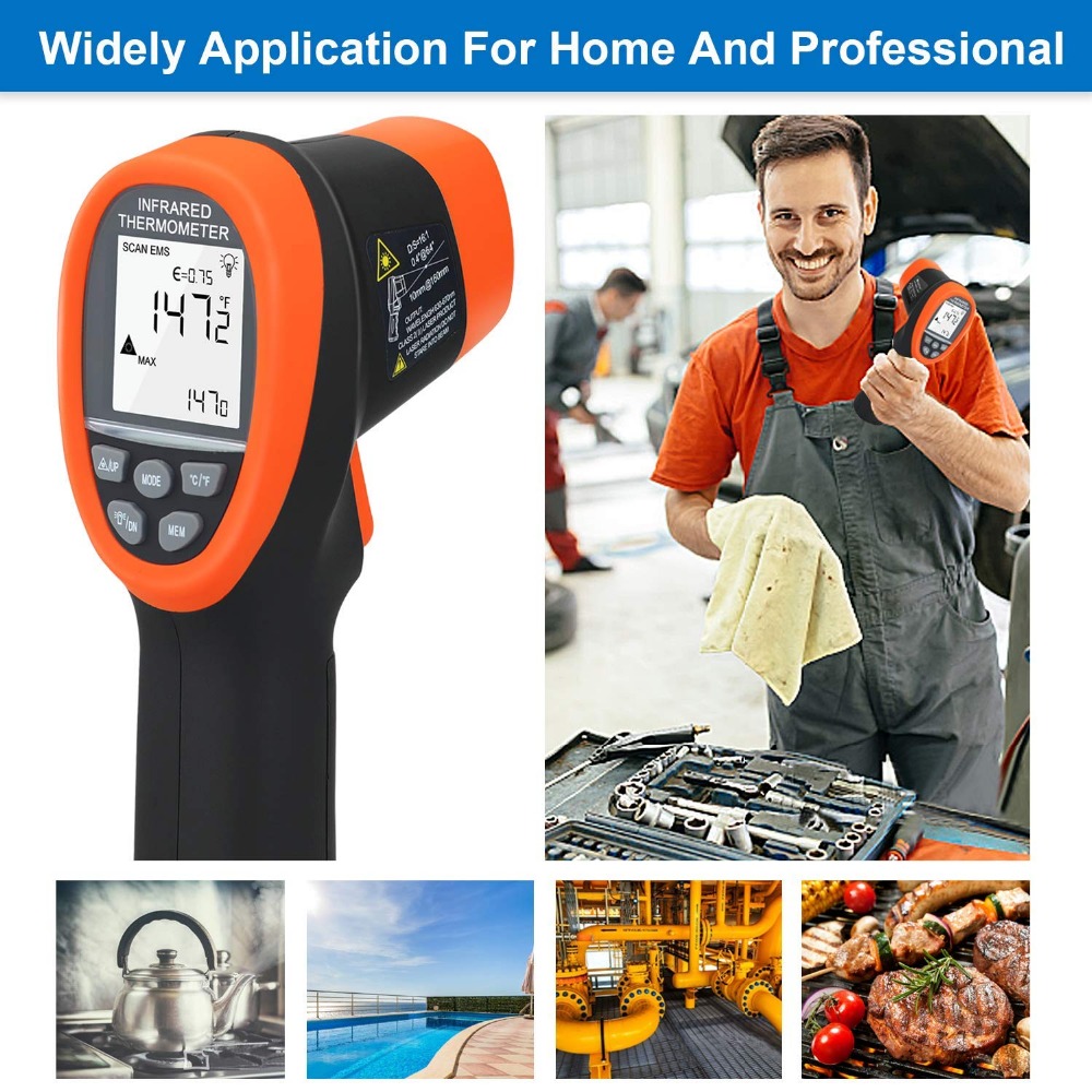 BTMETER 디지털 고온계 비접촉 IR 온도계 -58 - Industrial Laser Thermometer Gun 리뷰 및 가격