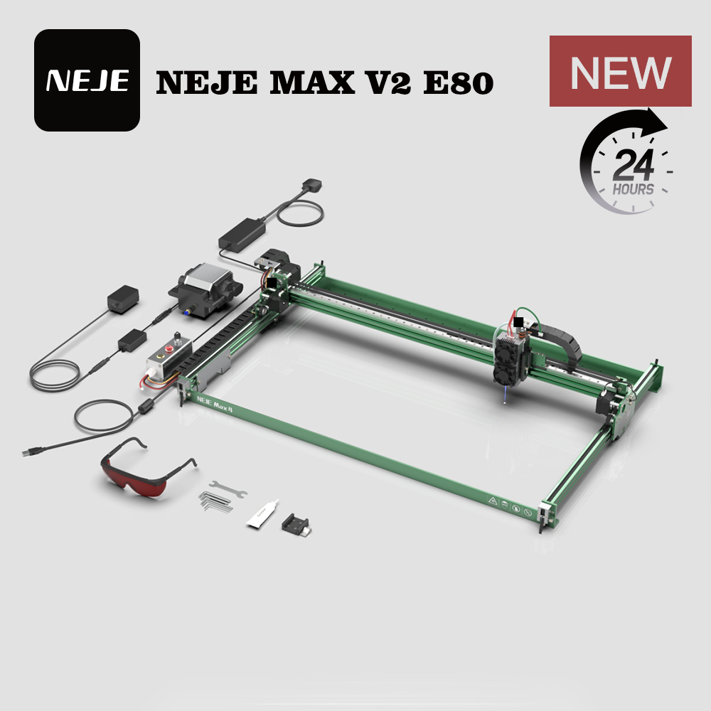 NEJE MAX V2 E80 80W 455nm 레이저  - Industrial Laser Engraver For Metal 리뷰 및 가격