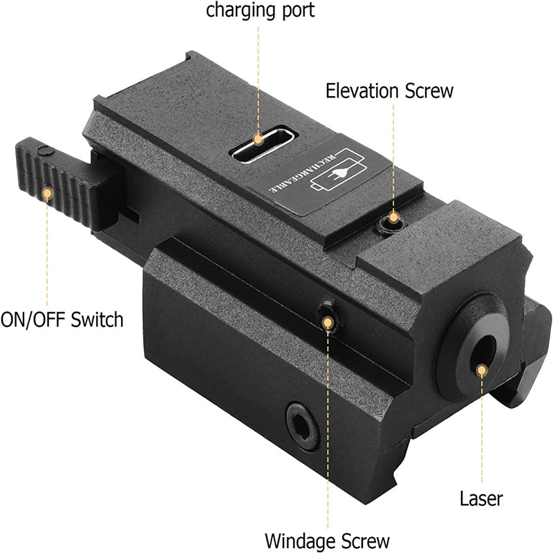 11mm 20mm 레일 글록 충전식 레이저용 USB 충 - Industrial Laser Pointer 리뷰 및 가격