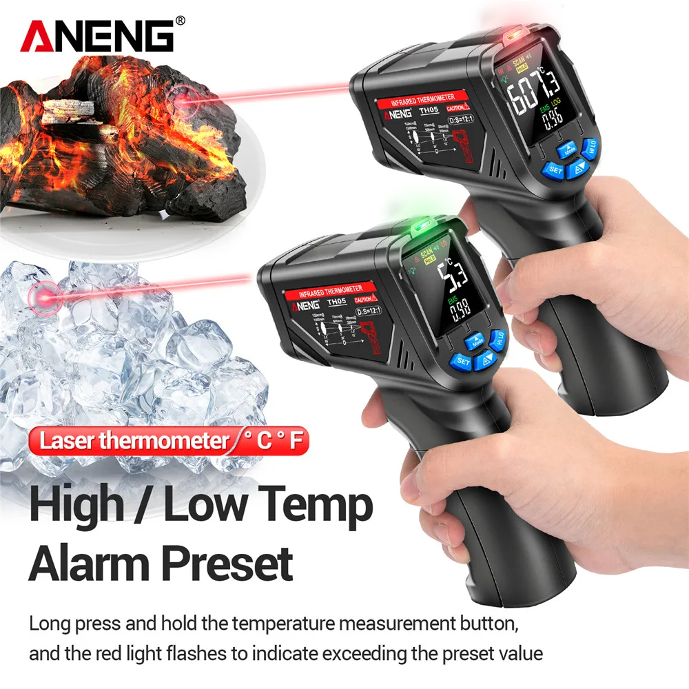 적외선 온도계 디지털 비접촉식 -20~650 ℃   A - Industrial Laser Thermometer Gun 리뷰 및 가격