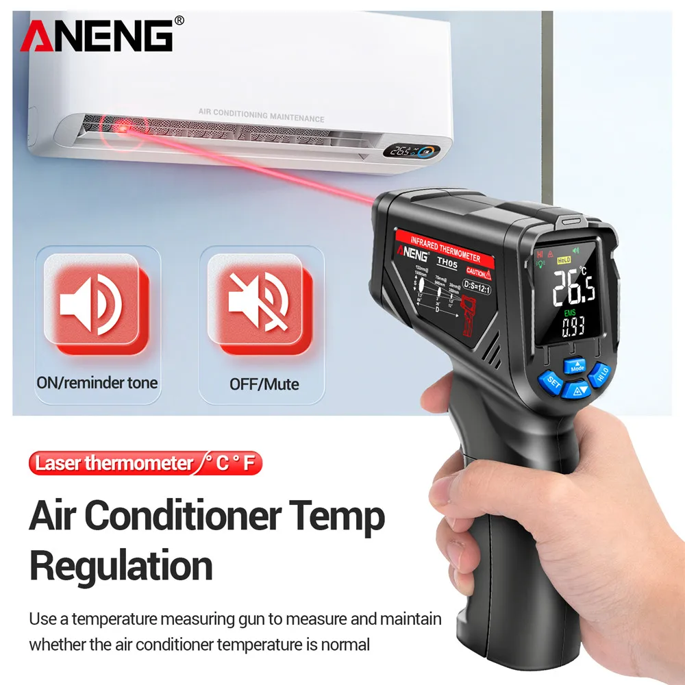 적외선 온도계 디지털 비접촉식 -20~650 ℃   A - Industrial Laser Thermometer Gun 리뷰 및 가격